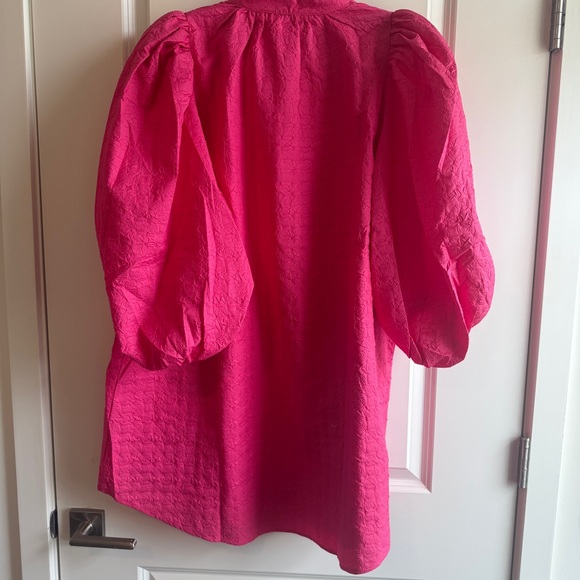 The Idyllic Fuchsia Pink Textured Dress - Picture 4 of 4